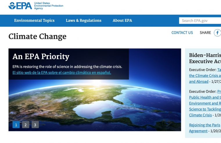 US climate change website back online